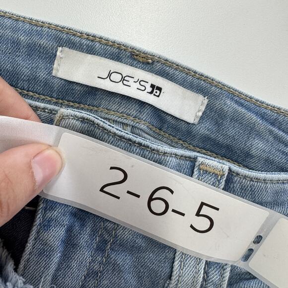 Joes Jeans Womens 27 Blue High Rise Straight Crop Distressed Ripped Denim Pants - Picture 4 of 8